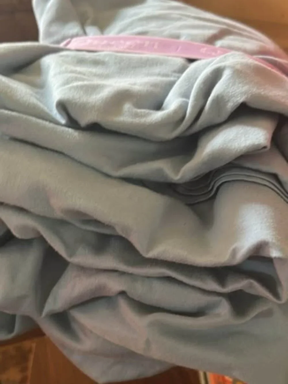 Home Accents Blue Queen Cotton Sheet Set. Flat and Fitted Sheets. NO PILLOWCASES